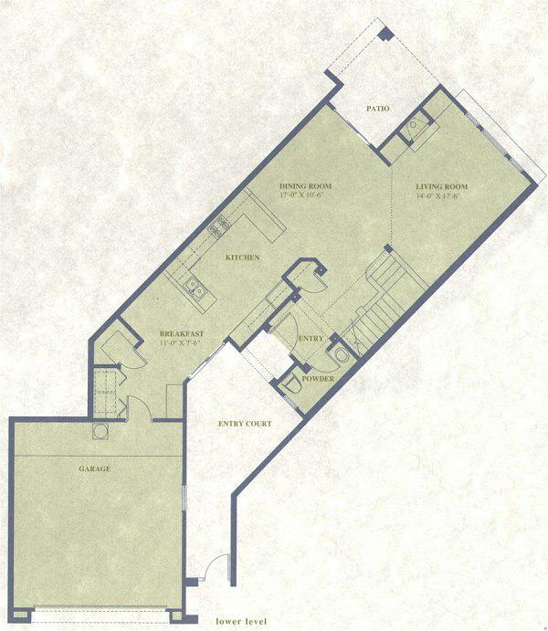 Avian Osprey Plan 2 (1st Floor) 2423sf, 2BR, 2.5BA, 2CG